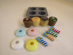Melissa & Doug Bake & Decorate Cupcake Set Wooden 4019 -- Used