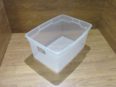 Sterilite Storage Tote 23in x 17in x 11.5in 58-Qt 55-L Vintage -- Used