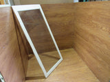 Custom Made Exterior Storm Window 50.5in x 23.75in x 1in Clear/White Wood -- Used