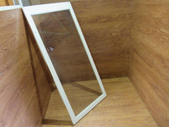 Custom Made Exterior Storm Window 50.5in x 23.75in x 1in Clear/White Wood -- Used