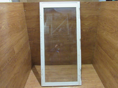 Custom Made Exterior Storm Window 50.5in x 24in x 1in Clear/White Wood -- Used