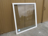 Custom Made Exterior Storm Window 48.5in x 45.5in x 0.75in Clear/White Wood -- Used