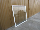Custom Made Exterior Storm Window 48.25in x 48in x 0.75in Clear/White Wood -- Used