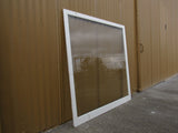 Custom Made Exterior Storm Window 50.75in x 49in x 1in Clear/White Wood -- Used