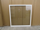 Custom Made Exterior Storm Window 50.75in x 49in x 1in Clear/White Wood -- Used