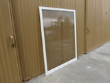 Custom Made Exterior Storm Window 62.25in x 48.5in x 1in Clear/White Wood -- Used