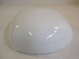 Designer Square Light Lamp Shade 13-in 11-5/8in OD Opening White Glass -- Used