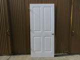 Standard Interior Door Hollow Core 4 Panel 80-in x 36-in White Hardboard -- Used
