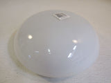 Designer Round Light Lamp Shade 11-1/2-in 9-3/4in OD Opening White Glass -- Used