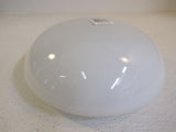 Designer Round Light Lamp Shade 11-1/2-in 9-3/4in OD Opening White Glass -- Used
