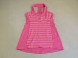 Lululemon Athletic Tank Top Size 6 Pink Halter Racerback Built In Bra Luon -- Used