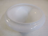 Designer Round Light Lamp Shade 11-1/2-in 9-3/4in OD Opening White Glass -- Used