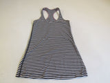 Lululemon Athletic Tank Top Black & White Striped Racerback Size 6-8 Luon Female -- Used