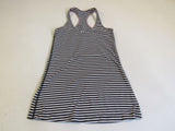 Lululemon Athletic Tank Top Black & White Striped Racerback Size 6-8 Luon Female -- Used