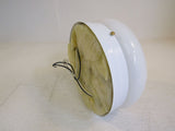 Standard Insulated Round Light Ceiling Fixture 9-in White/Gold Glass -- Used