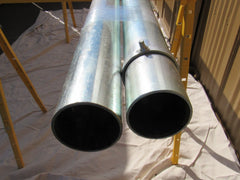 Porter Batten Tubes 2-1/2-in x 12-ft Lot of 2 Silver 2493 Zinc Metal -- New