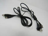 Standard USB Type A 2.0 to Type B 2.0 Cables Lot of 2 1 - 32 Inches 1 - 4-1/2-ft -- Used