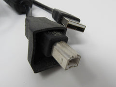 Standard USB Type A 2.0 to Type B 2.0 Cables Lot of 2 1 - 32 Inches 1 - 4-1/2-ft -- Used