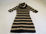 INC International Concepts Sweater Black and Gold Striped Medium Rayon Female -- Used