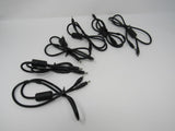 Standard Power Adapter Cables Black End Lot of 6 30 in -- Used