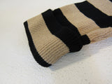 INC International Concepts Sweater Black and Gold Striped Medium Rayon Female -- Used