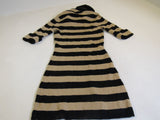 INC International Concepts Sweater Black and Gold Striped Medium Rayon Female -- Used