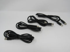 Standard USB Type A 2.0 to Type B 2.0 Cables Lot of 4 4 1/2 ft -- Used