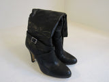 INC International Concepts Mid-Calf Boots Black Tall Faux Leather Female Size 8M -- Used