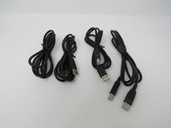 Standard USB Type A 2.0 to Type B 2.0 Cables Lot of 4 4 1/2 ft -- Used