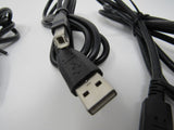 Standard USB Type A 2.0 to Type B 2.0 Cables Lot of 4 4 1/2 ft -- Used