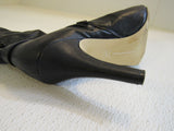 INC International Concepts Mid-Calf Boots Black Tall Faux Leather Female Size 8M -- Used