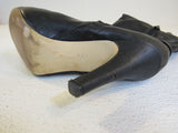 INC International Concepts Mid-Calf Boots Black Tall Faux Leather Female Size 8M -- Used