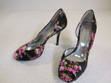 Jessica Simpson Heels Josette 3-in Fabric Female Size 7.5B Floral -- Used