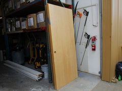 Standard Flat Panel Door Solid Core 80-in x 36-in Tan Birch -- Used