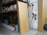 Standard Flat Panel Door Solid Core 80-in x 36-in Tan Birch -- Used