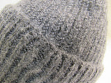 Handcrafted Beanie Dark Gray Slouchy 100% Merino Adult -- New