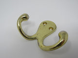 Designer Double Towel Robe Hook Polished Brass -- Used