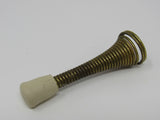Standard Spring Door Stop 3-in Flexible Polished Brass -- Used