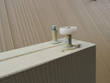 Left Side Bifold Closet Door 78-in x 24-in Dark Beige Masonite