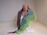 Handcrafted Shawl Multicolored Lots of Texture 100% Merino Female Adult -- New