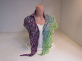 Handcrafted Shawl Multicolored Lots of Texture 100% Merino Female Adult -- New