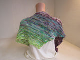 Handcrafted Shawl Multicolored Lots of Texture 100% Merino Female Adult -- New