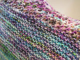 Handcrafted Shawl Multicolored Lots of Texture 100% Merino Female Adult -- New