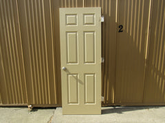 Interior Door with Door Knobs 80-in x 30-in Dark Beige