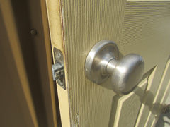 Interior Door with Door Knobs 80-in x 30-in Dark Beige