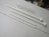 Allen+Roth 1-in Adjustable Drapery Rod Set White Brushed Pewter