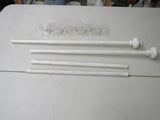 Allen+Roth 1-in Adjustable Drapery Rod Set White Brushed Pewter