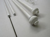 Allen+Roth 1-in Adjustable Drapery Rod Set White Brushed Pewter