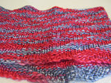 Handcrafted Cowl Gray Hot Pink 50% Alpaca 50% Mulberry Silk Female Adult -- New