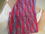 Handcrafted Cowl Gray Hot Pink 50% Alpaca 50% Mulberry Silk Female Adult -- New